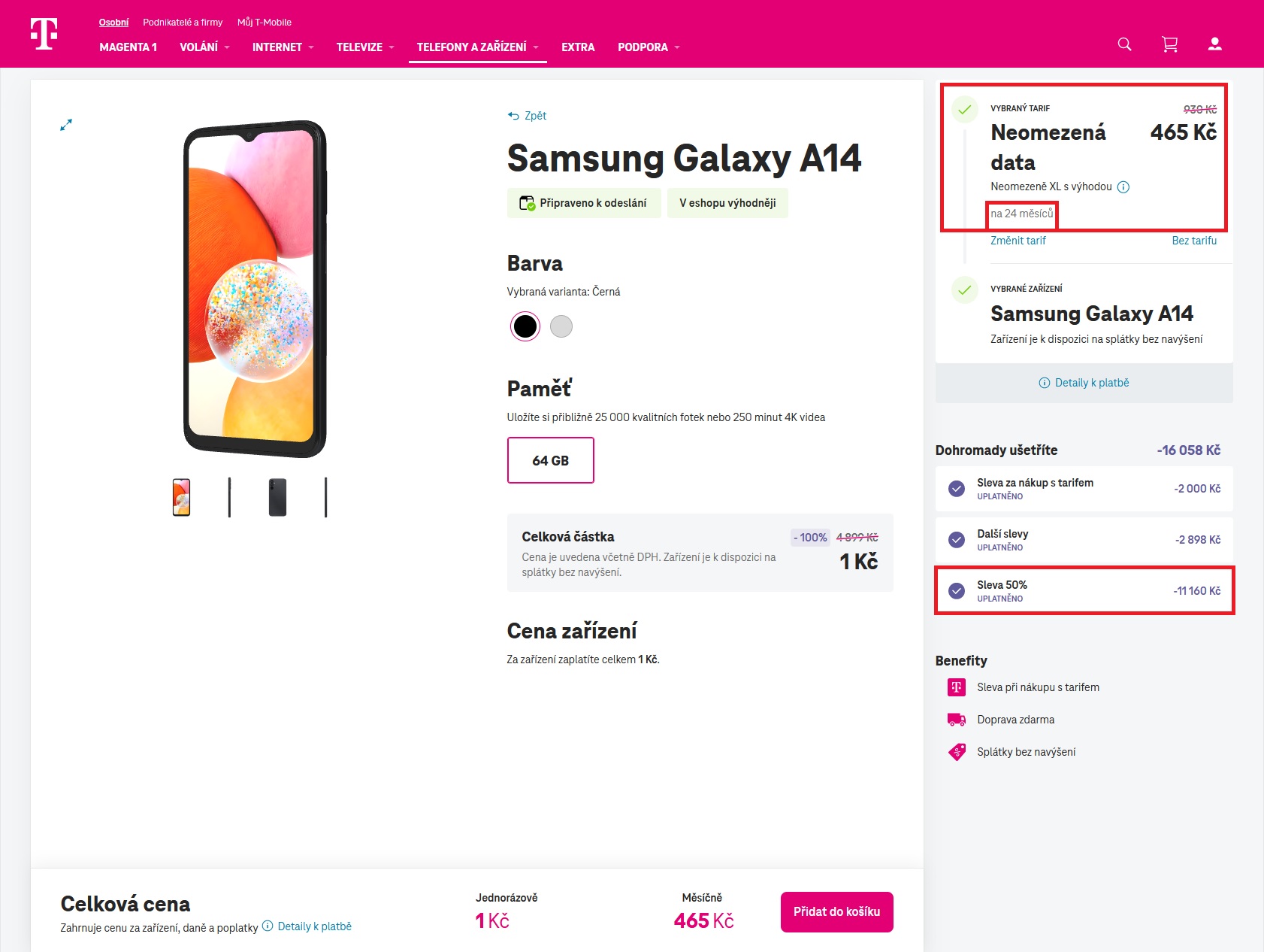 T-Mobile scam - 261 Kč za neomezený mobilní tarif se závazkem na 24 měsíců