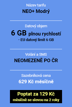 podpultový tarif NEO+ Modrý