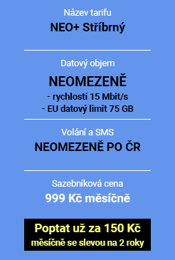 podpultový tarif NEO+ Stříbrný