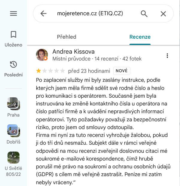 Druhá verze recenze paní Andrey Kissové