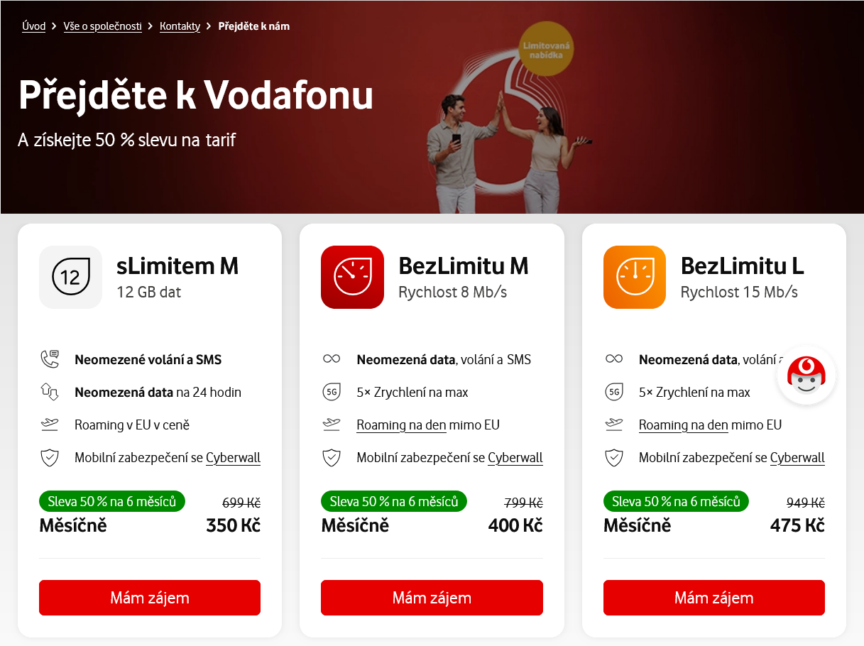 Přetahovací a retenční léto Vodafone 2026