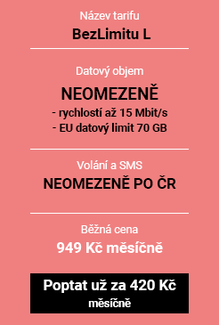 podpultový tarif BezLimitu L