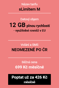 podpultový tarif sLimitem M
